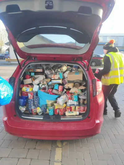 A car book full of second hand items